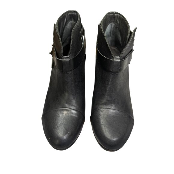 Rag & Bone Harrow Black Leather Ankle Boots | Size EU 40 -US 9.5 | Made in Italy - Picture 1 of 10